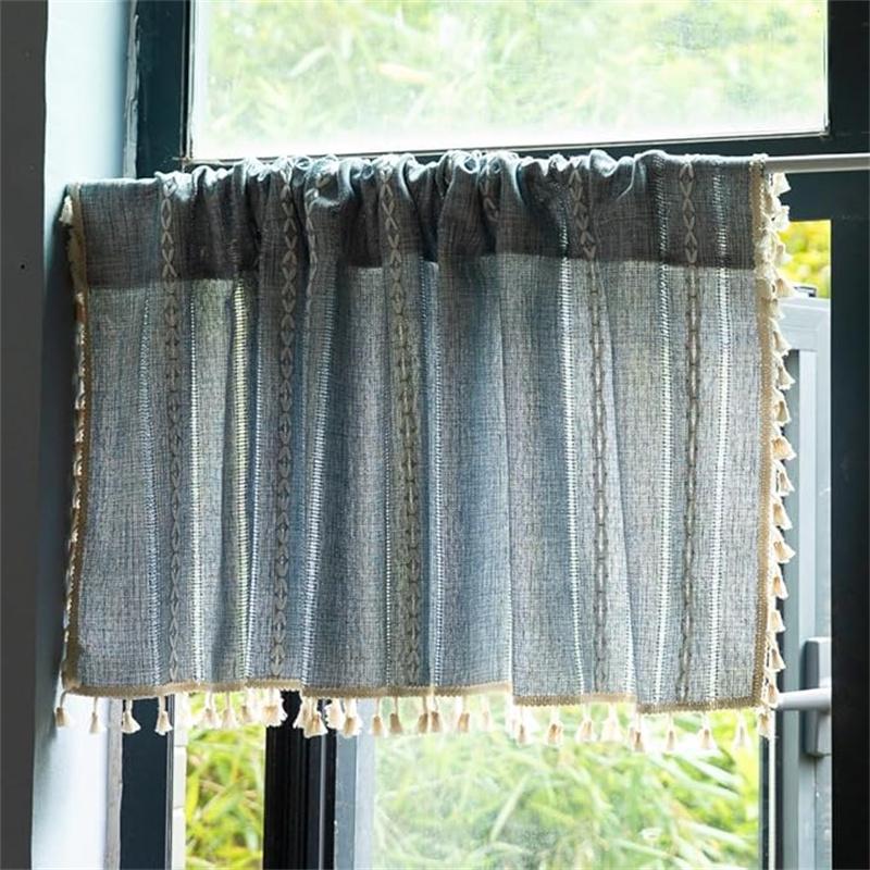 Home Door Curtain for Doorway, Light-filtering Privacy Curtain Bohemian Embroidered Curtain Decoration, Suitable for Temporary Room Dividers,