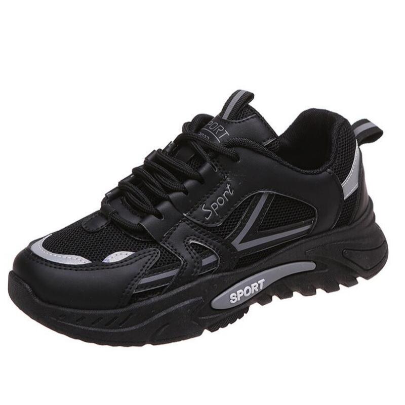 Lace-Up Casual Sneakers Lightweight Soft Sole Running Footwear Women's Thick Soled Mesh Breathable Sports Footwear Women'S Fashion
