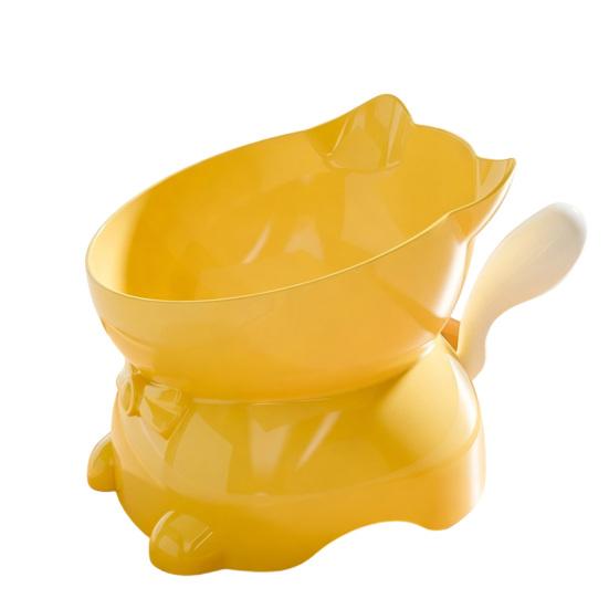 Elevated Cat Bowl Tilted Cat Food Bowl Anti-Slip Raised Cat Feeding Bowl Protects Cats Neck Spine Friendly for Drinking Eating