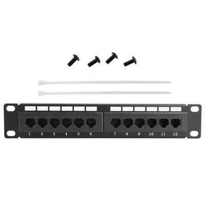 UTP 12Port Cable Rack CAT6 RJ45 Ethernet Network Data Patch Panel Without Bracket