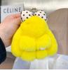 Rabbit Doll Bag Pendant Fashion Pluff Bunny Keychain Fluffy Cute Play Dead Rabbit Bowknot Smooth Rabbit Fur Keychain Girl Friend