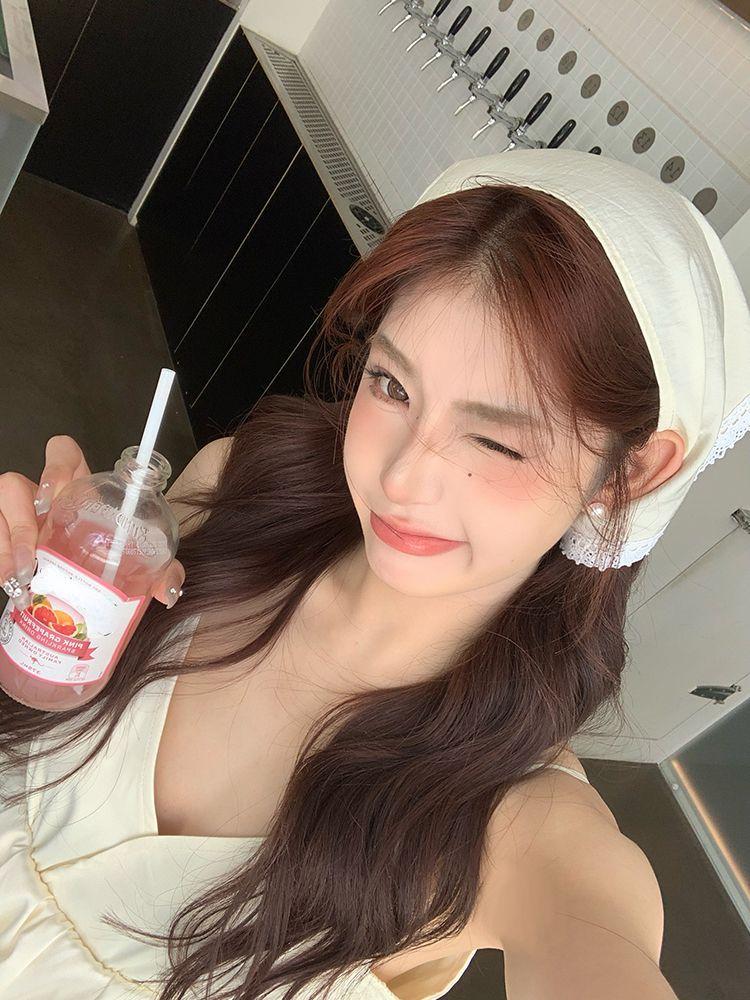 Japanese Sweet Pastoral Lace Headscarf Female Elegant Photo Accessories Square Scarf Fashion French Headscarf Hair Aesthetic