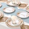 Baby Floral Printed Tableware Set Paper Plate Cup Napkin Baby Shower Boy Girl Birthday Party Decoration Kids Party Supplies