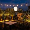 Japanische faltbare Papierlaternenlampe mit Licht Einfache hängende dekorative Papierlaterne für Hochzeiten im Freien, Partys, Hausgarten