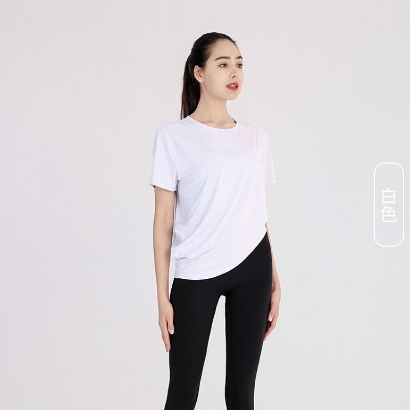 Womens Breathable Loose Short Sleeve Athletic T-Shirt Running Yoga Fitness Summer Casual Wear