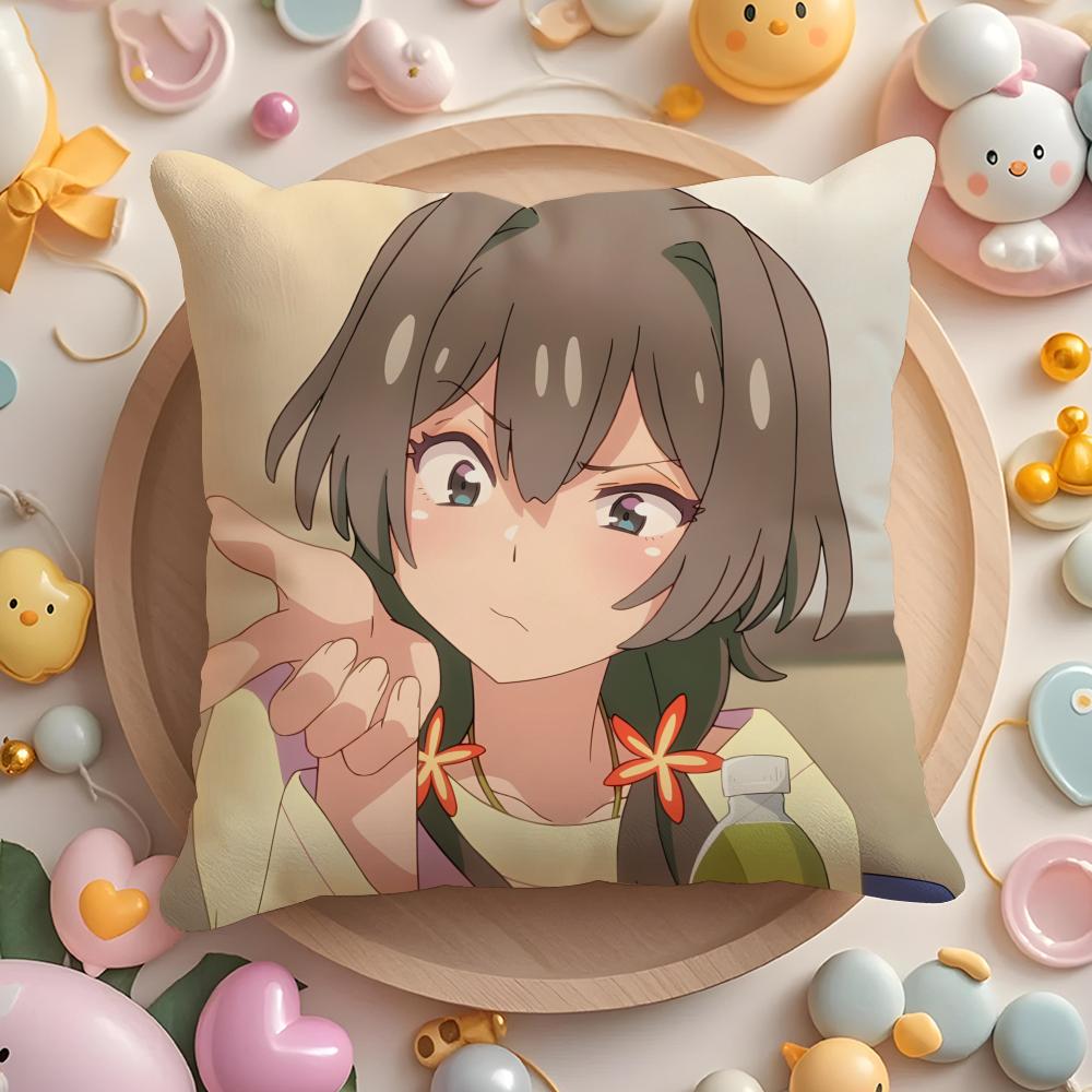 M-Mayonaka animePunch Cushion Cover Home & Car Multi-Scene Pillow Cover - Reversible, Soft & Durable for Daily Use