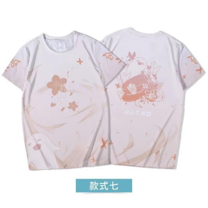 Pánské tričko s krátkým rukávem s 3D potiskem Zhongli z hry Genshin Impact One Piece