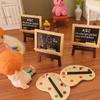 2PCS/SET Miniature Wooden Blackboard and Palette for Dollhouse Landscape Decoration Realistic Mini House Supplies for DIY Craft