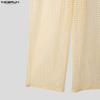 INCERUN Summer Men Beach Sets Sleeveless Hollow Tops Elastic Waist Pants Two-piece Suits