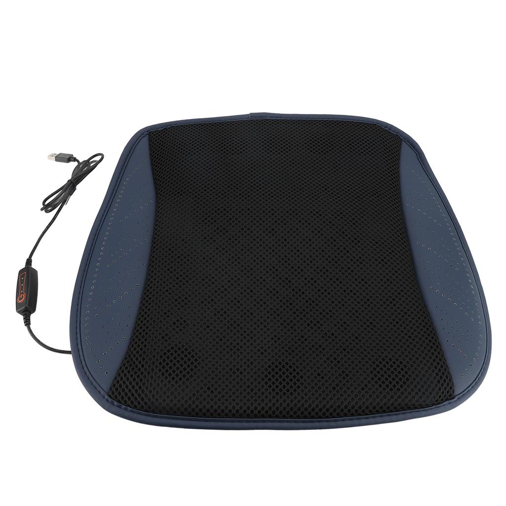 Ventilated Seating Cushion 8 Fan USB Plug In 3 Speeds Non Slip Detachable Cover for Home Car Office