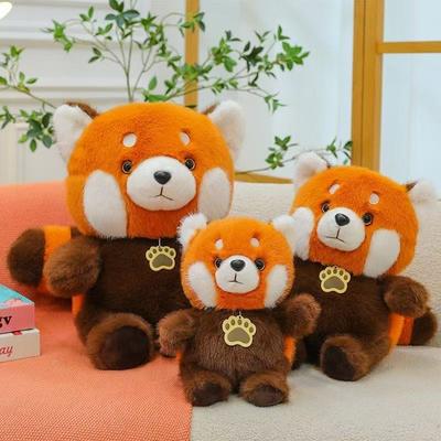 Little Raccoon Panda Doll Plush Toy Sitting Badger Small Animal Ragdoll Children's Birthday Gift