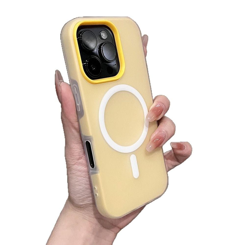 Einfarbiges 2-in-1 Jelly Magnetische Handyhülle Halter 15pm für Apple Handy Schutzhülle 16promax Handyhülle