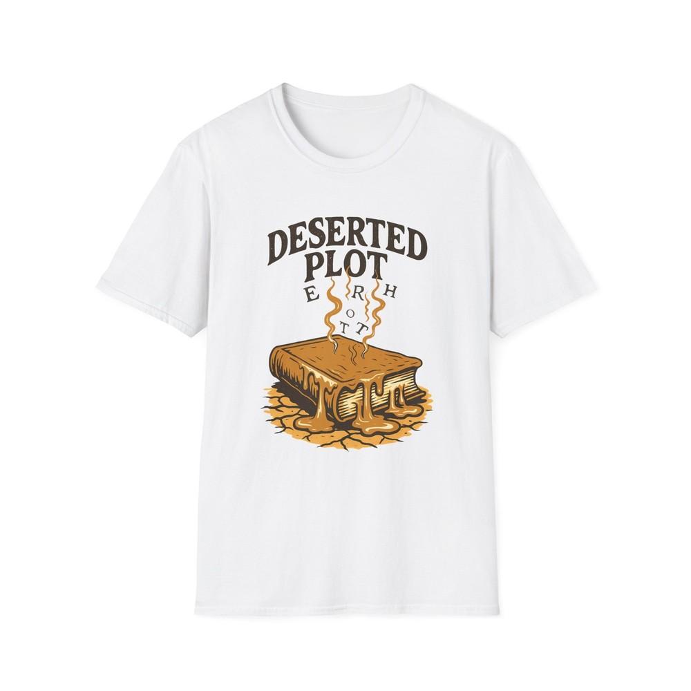 

Unisex Softstyle T-Shirt Surreal Melting Book Desert Illustration Fantasy XL