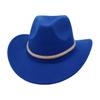 Sunshade Eaves Western Cowboy Hat Premium Ethnic Style Felt Hat Holiday Travel Windproof Stage Props Top Hat