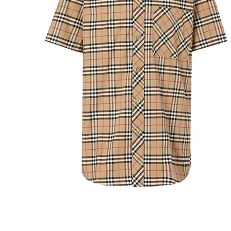 Burberry S / S Small Scale Check Stretch Cotton Shirt (Unisex) Shirts 8017297