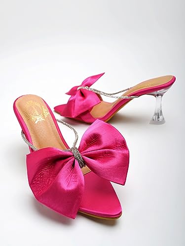 Shoetopia Womens Ultra Pink Heeled Sandal - 7 Uk (Ultra-Pink) 7 UK розовый