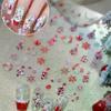 Cute Christmas Style Bow Colorful Snowflake Christmas Tree Nail Art Stickers Girly Nail Art Print Stickers Women Nail Decor Gift