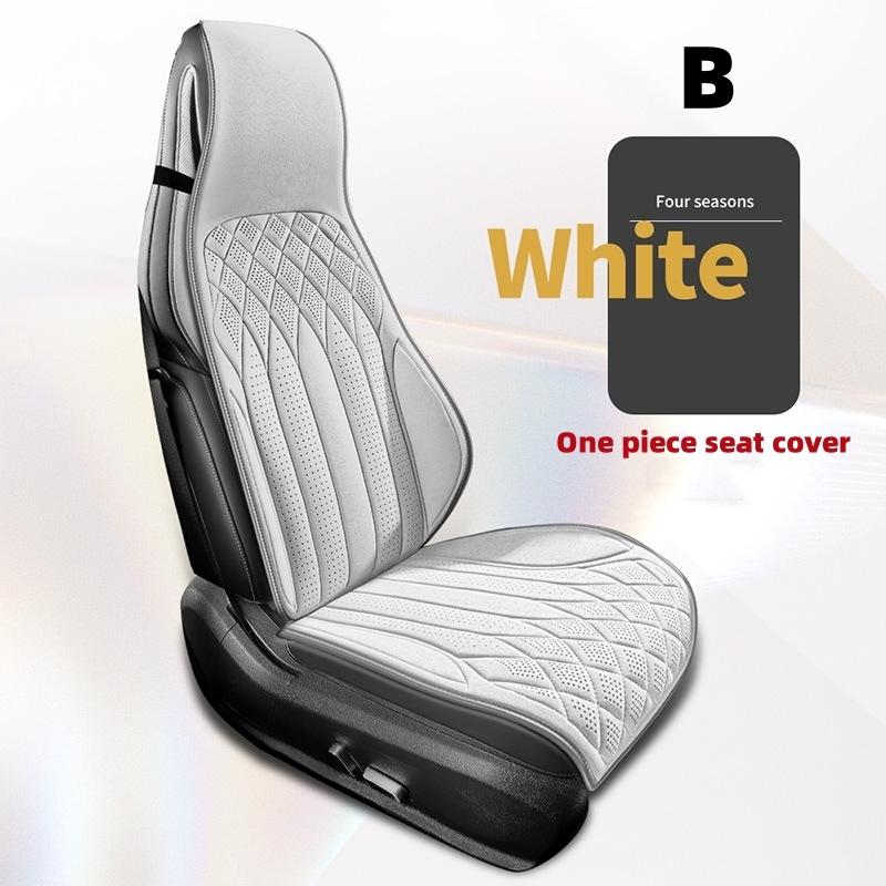 Suede Car Seat Cover Universal Front Seat Anti-skid Support Cushion Fashionable Luxury Car Interior Seat Vest Shape Protection