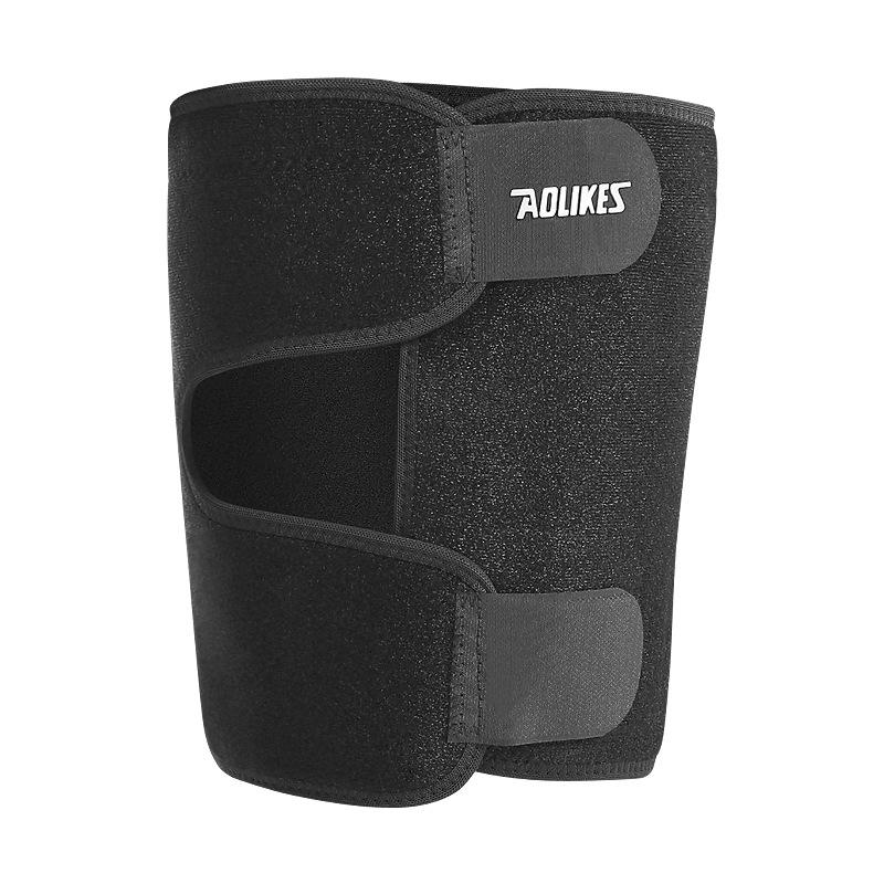 

Durable And Safe Aolikes 1Pcs Adjustable Compression Thigh Brace Knee Support Leg Sleeve Upper Leg Wrap For Women Men Muscle Pain Relief