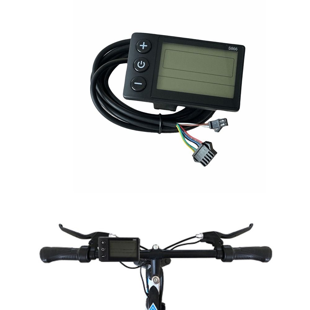 S866 Electric Bicycle Display 24V 36V 48V E-bike LCD Display Instrument Electric Scooter