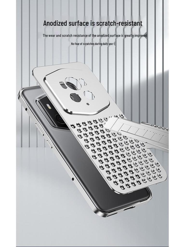 Honor Magic6 Pro Porsche Aluminum Alloy Case with Heat Dissipation & Metal Snap Button