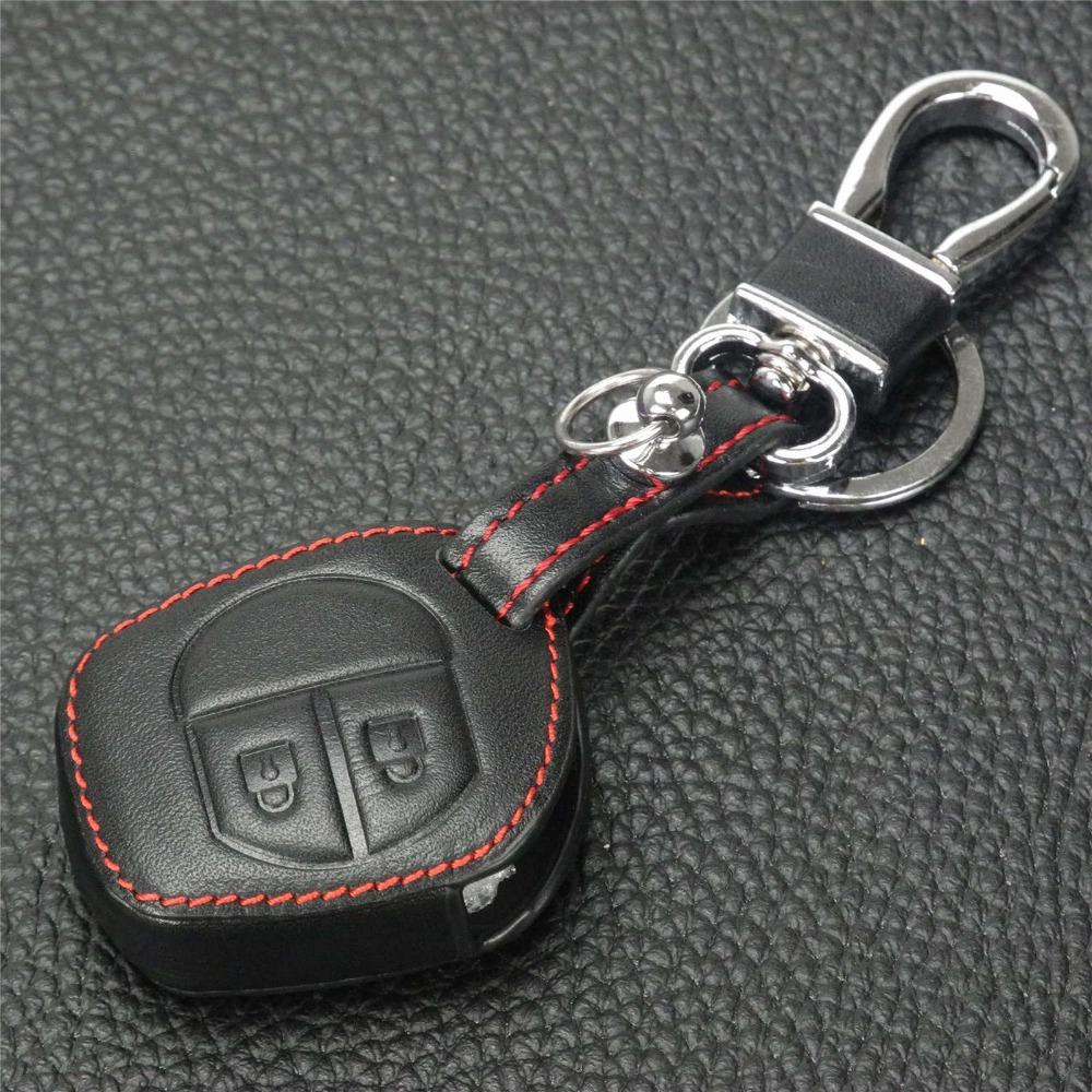 Jingyuqin 2 Buttons Remote Leather Car-Styling Key Cover Case For Suzuki SX4 Swift LIiana Vitara Jimny ALTO IGNIS ESTEEM