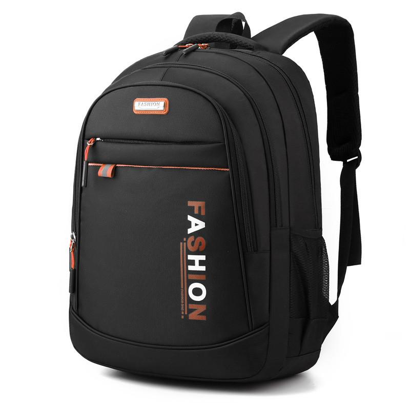 Letter Oxford Fashion Print Backpack Spine Protection 16in Compartment Laptop