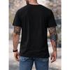 European Size Stylish And Cozy Men'S T-Shirt Featuring a Classic Black And Soccer Ball Design, with a Crew Neck, Short Sleeves