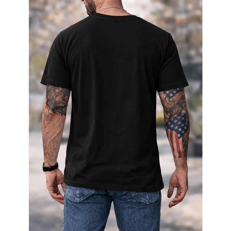 European Size Stylish And Cozy Men'S T-Shirt Featuring a Classic Black And Soccer Ball Design, with a Crew Neck, Short Sleeves