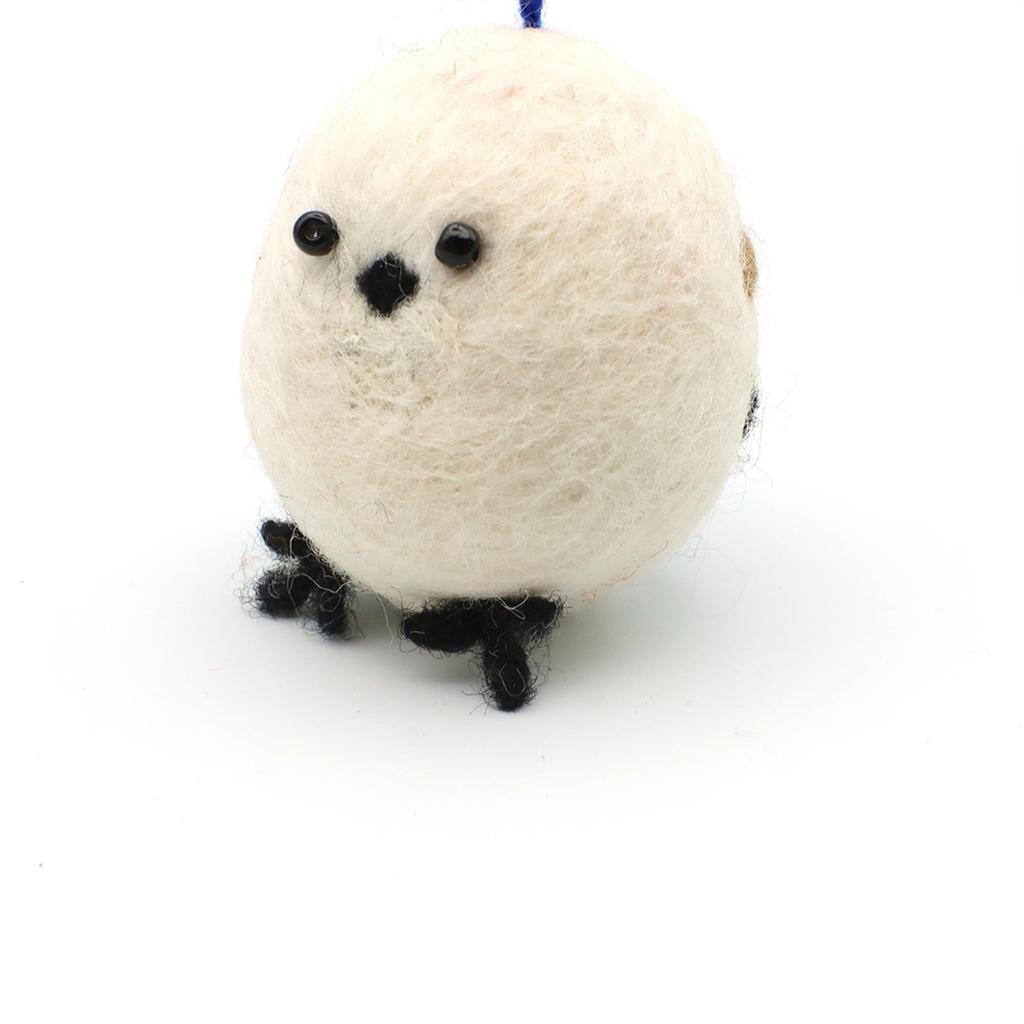 Tomo Corporation Nepalese Felt 6cm Ornament, Long-tailed Tit, Approx. H, 17725-820-452