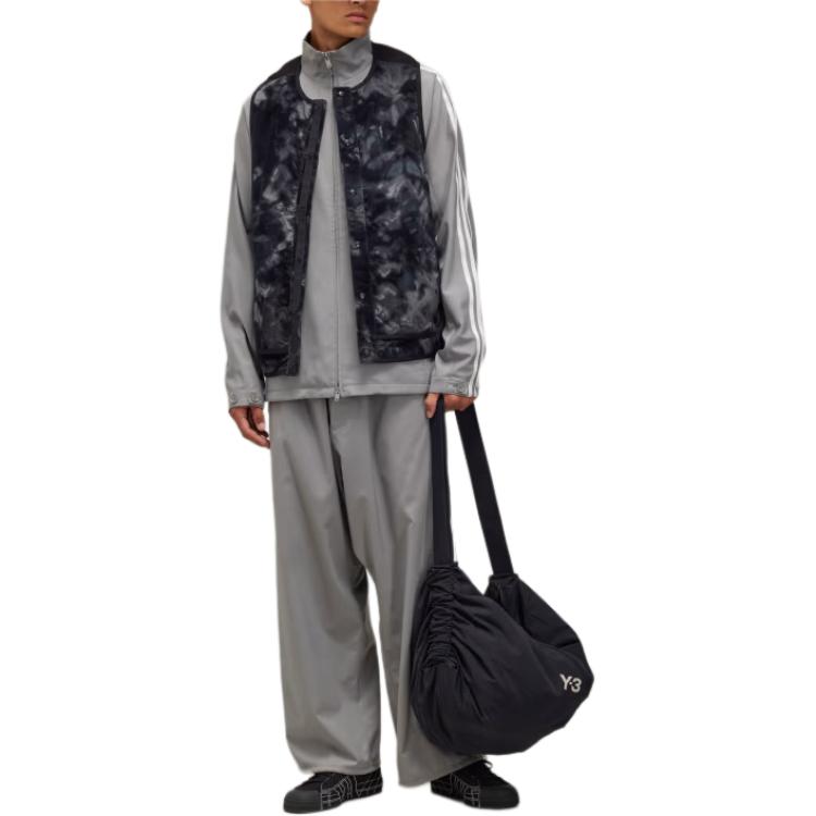 Y-3 Round Neck All Over Print Sleeveless Vest Men Vests Black JI5647