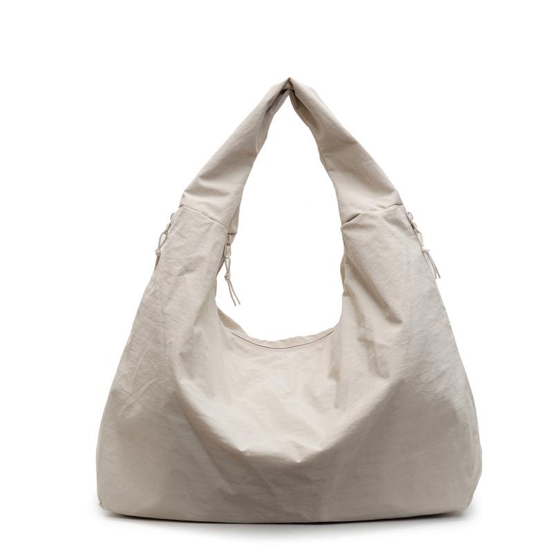 

Fashiable Versatile Tote Bag Korean Versi Trendy Single Shoulder Bag Plain Color Retro Handle Bag