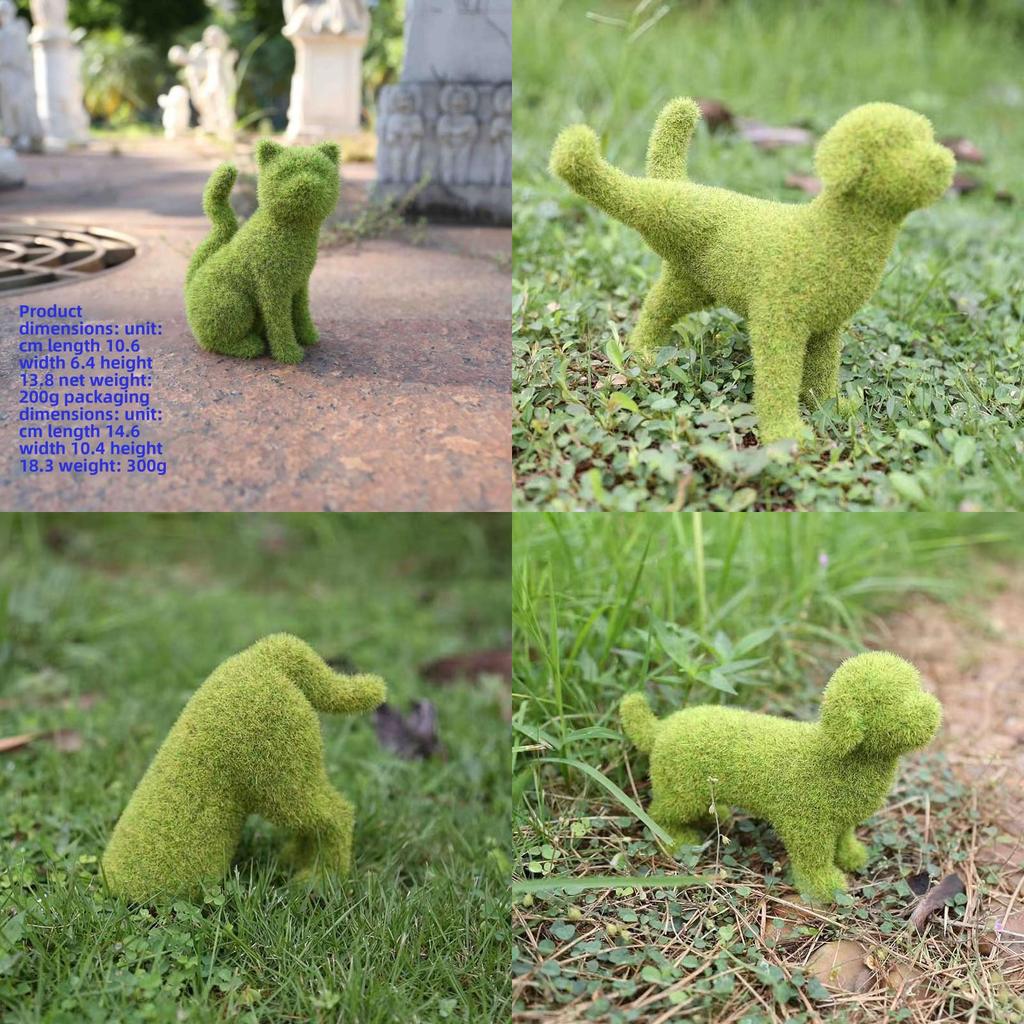 Garden Resin Dog Figurine For Outdoor Patio And Balcony Decor