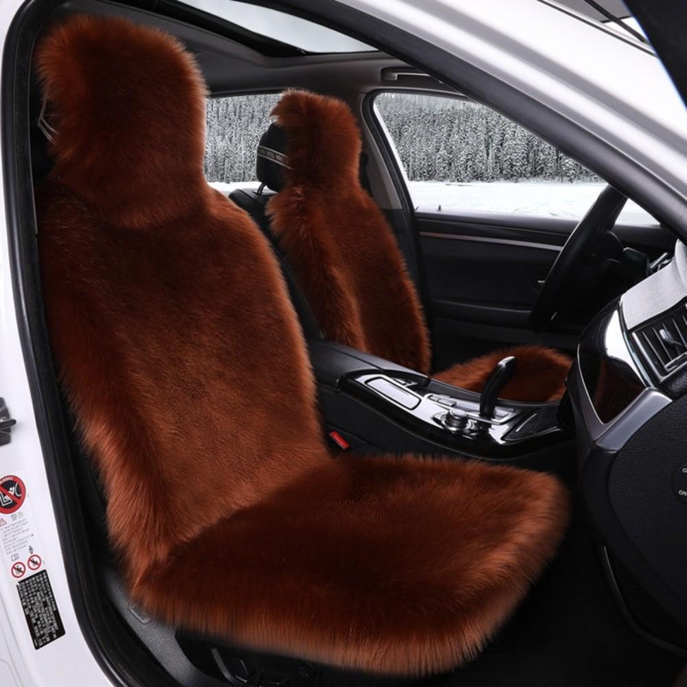 New Warm Plush Car Seat Covers Fluffy Universal Car Seat Cushion Wool Velvet Full Cover Auto Seat-Cover Mat Winter