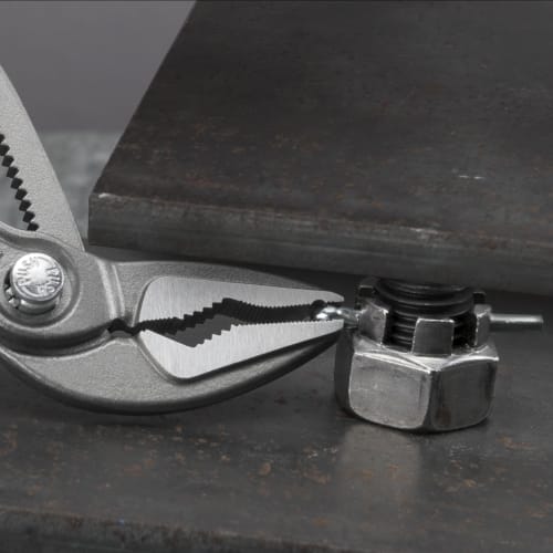 KNIPEX CobraES Extra Slim Water Pump Pliers, 180mm, with Non-Slip Plastic-Coated Handles, 8751-180