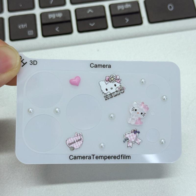 3D Rhinestone Pearl Sticker for iPhone 17 Pro Max Camera Lens Film iPhone 17 Pro Max
