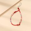 Fashion Handmade Color Crystal Stone Soft Pottery Sheet Beaded Mobile Phone Chain Wrist Anti-Loss Pendant Pendant Wholesale