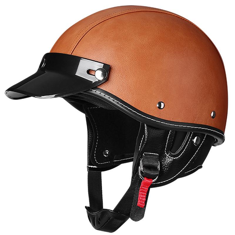 Мотоциклетный шлем мужской японский ретро шлем Harley женский электрический мотоциклетный полушлем всесезонный шлем-ковш XL бездна