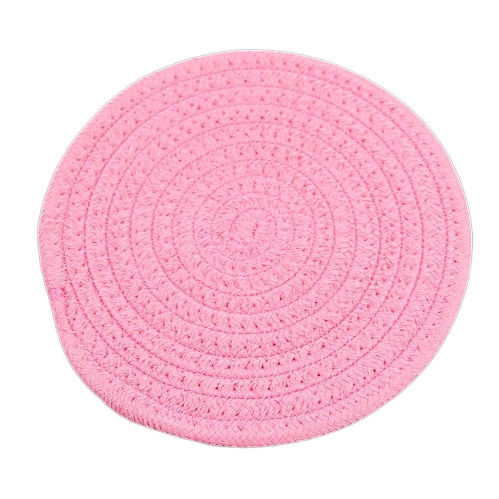 1/3pcs  Cup Mat Cotton Thread Woven Coaster Round Placemats Drink Hot Pads Mats Absorbent Scald-Proof Drink Coaster