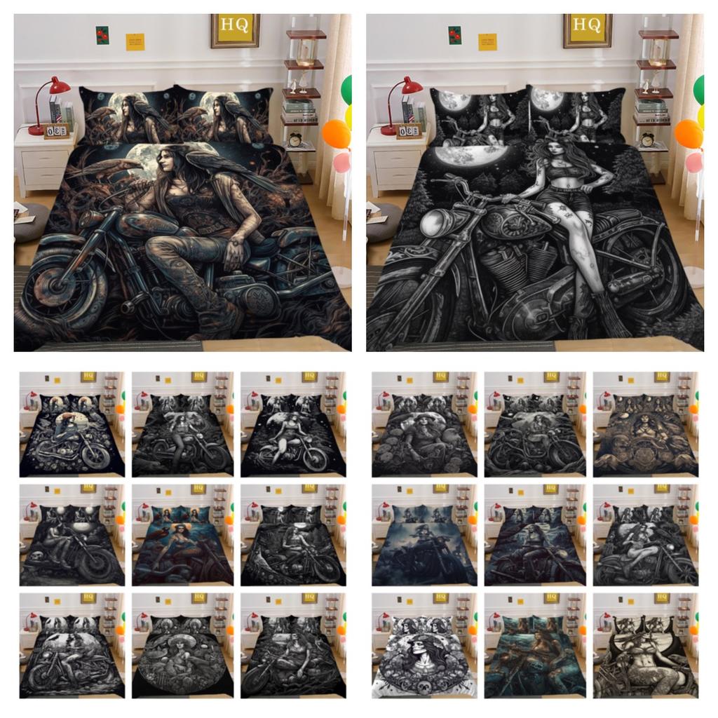 Beauty Skull Printed Bedding Cover Twin Size Microfiber Home Textiles Teen Cool Fashion Home Bedclothes