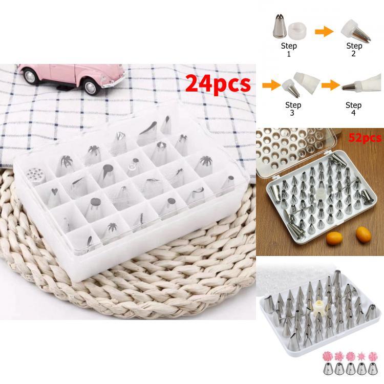 Professional Piping Tips Set For Cakes Cookies And Pastries With Stainless Steel Material For Bakers