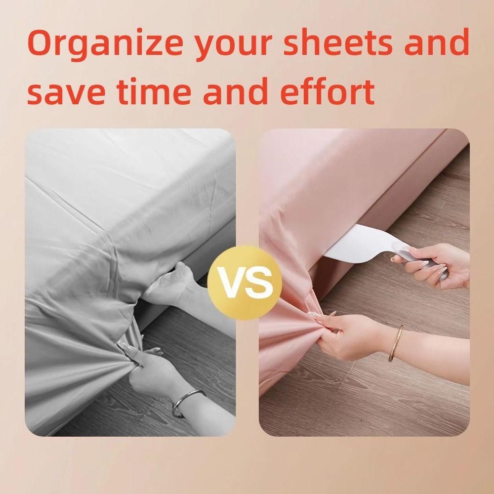 1/3PCS Durable Multifunctional Bed Sheet Organizer Non-slip Plastic Sheet Tucker Tool Bed Skirt Replacement Hotel