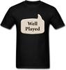 Well Playeds Men T Shirts Gamer T Shirt Printed Black Tee Shirts