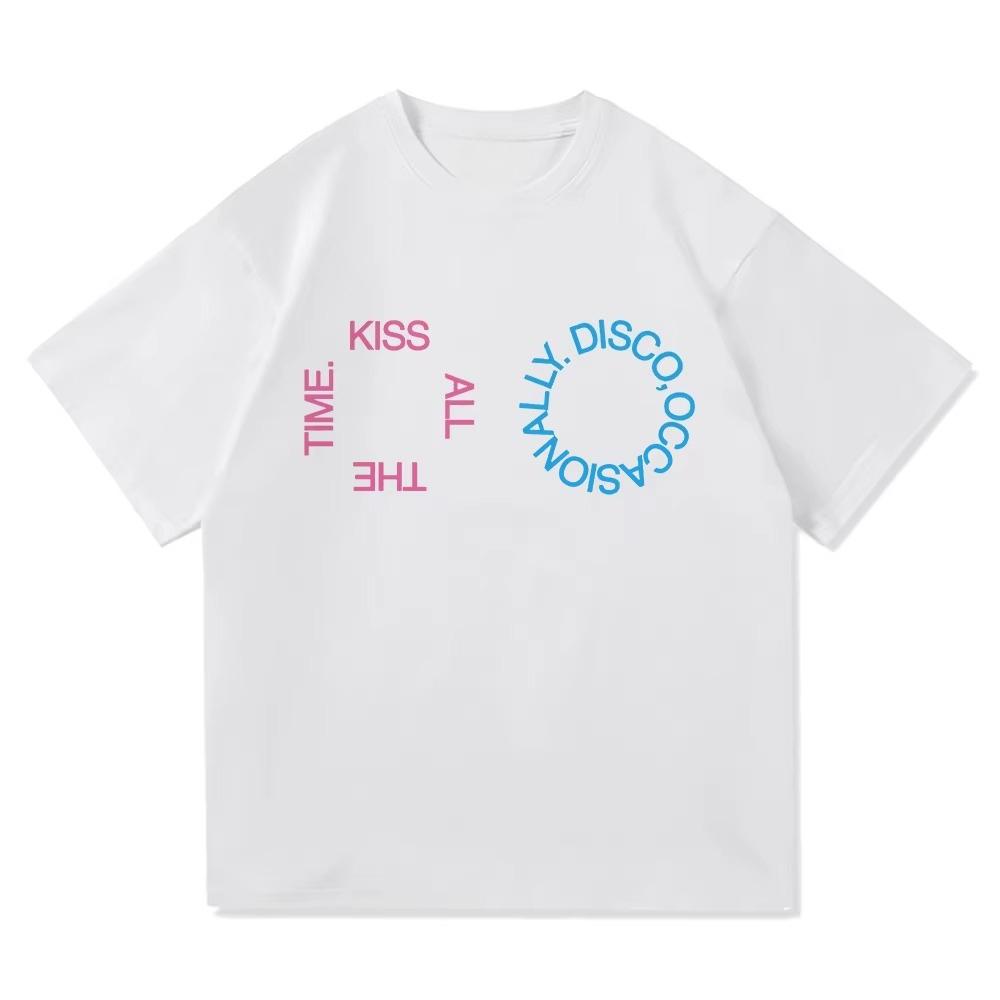 2026 New Album Kiss All The Time Disco Occasional T Shirt Menwomen Clothing Harajuku High Quality Tops pure Cotton Vintage