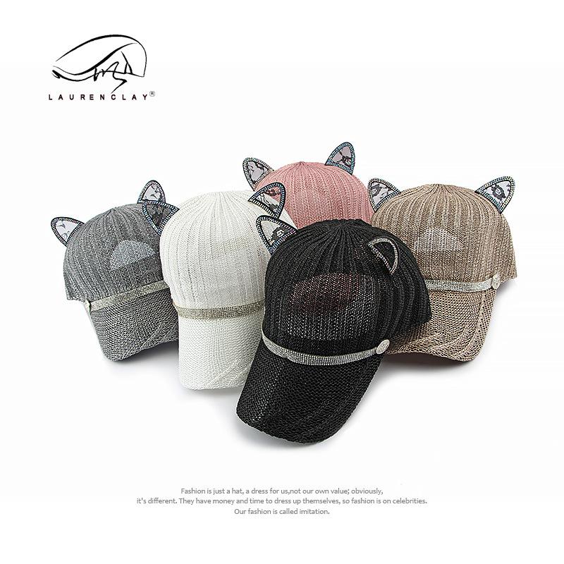 Fashion Personality Cute Cat Ears Baseball Cap Outdoor Summer Outing Outdoor Sun Protection Visor Cap Female Tide