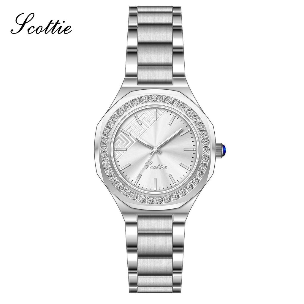 Steel Strap Watch Women'S Diamond Small Dial 9692C Watch