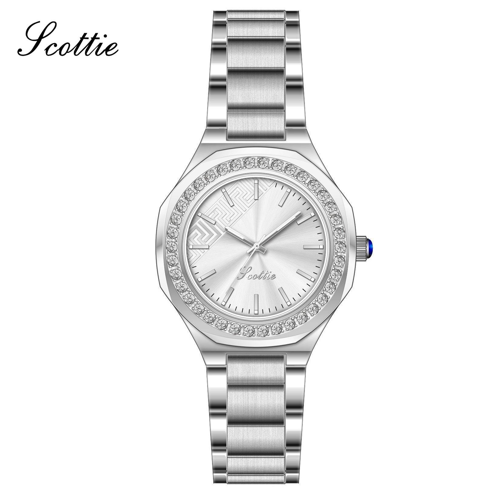 Steel Strap Watch Women S Diamond Small Dial 9692C Watch