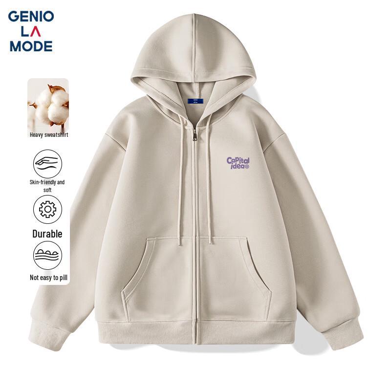 

GENIOLAMODE Men s Heavyweight Hooded Zip-Up Sweatshirt XL