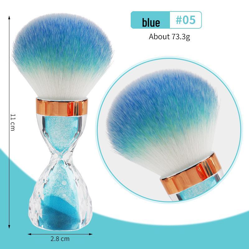 

Hourglass Nail Dust Brush - Soft Bristle, Large Head for Cleaning and Makeup.