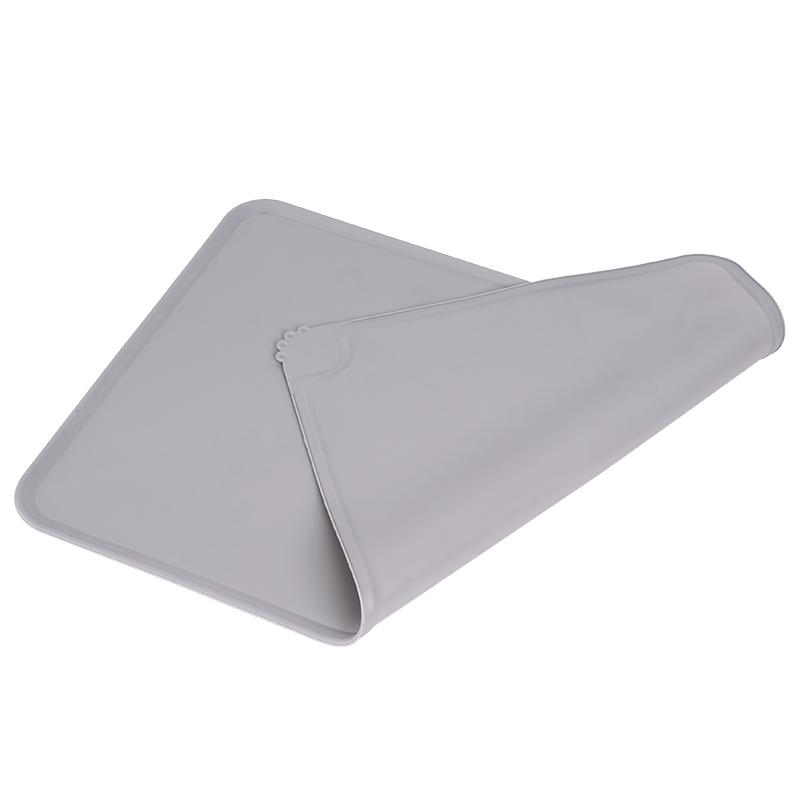 Waterproof Pet Food Pad Pet Mat Dog Cat Solid Color Silicone Non-Stick Pet Bowl Drinking Mat Dog Feeding Placemat Easy Washing